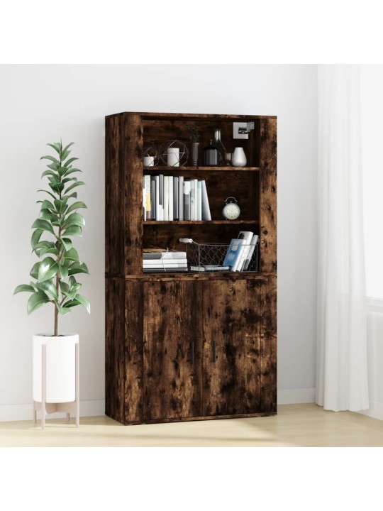 Skříň highboard kouřový dub kompozitní dřevo