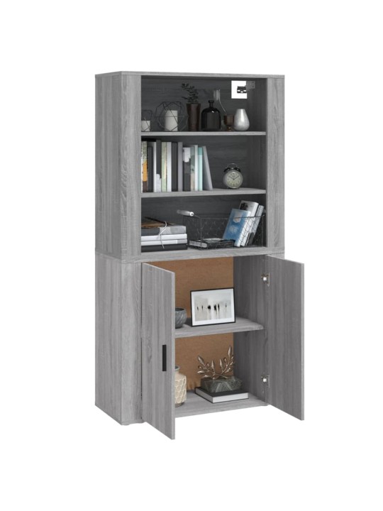 Skříň highboard šedá sonoma kompozitní dřevo