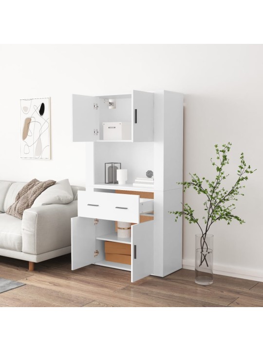 Skříň highboard bílá kompozitní dřevo