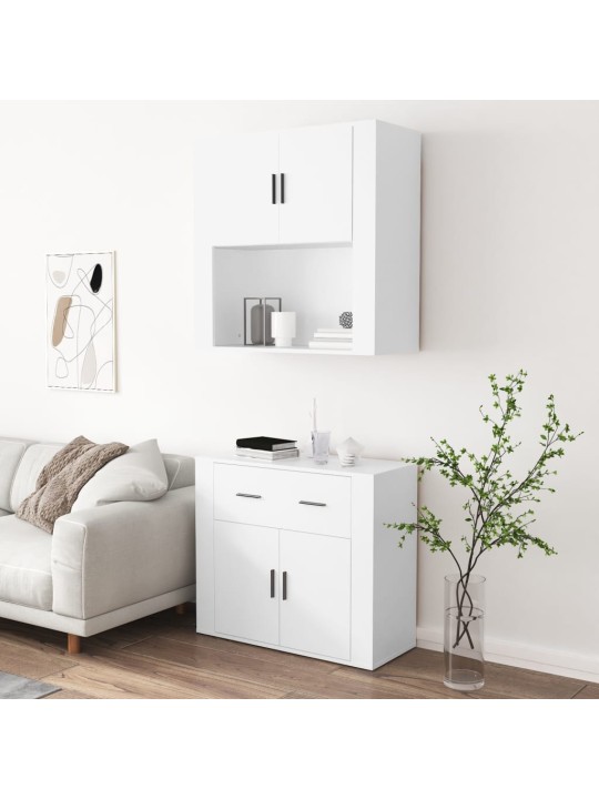 Skříň highboard bílá kompozitní dřevo