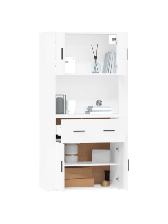 Skříň highboard bílá kompozitní dřevo