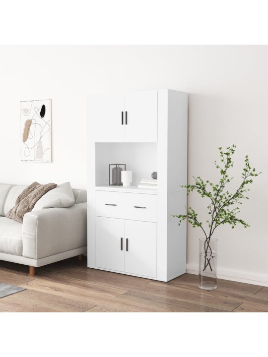 Skříň highboard bílá kompozitní dřevo