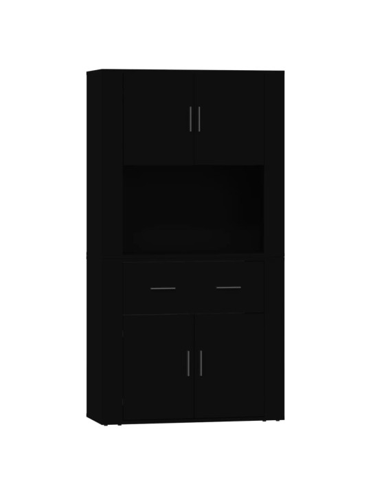 Skříň highboard černá kompozitní dřevo