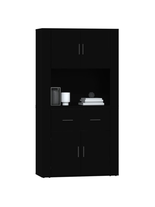 Skříň highboard černá kompozitní dřevo