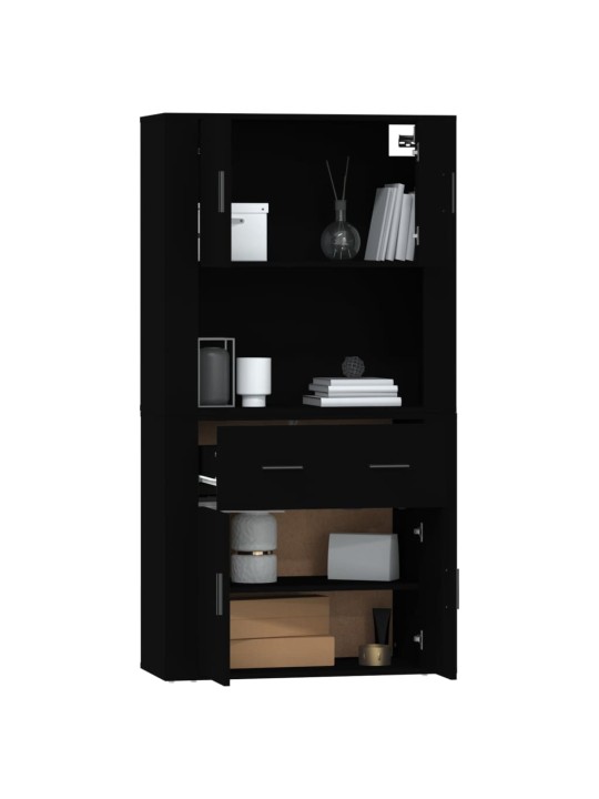 Skříň highboard černá kompozitní dřevo