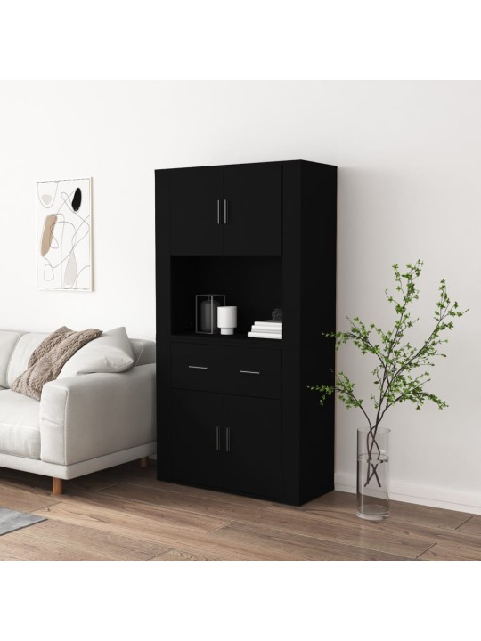 Skříň highboard černá kompozitní dřevo