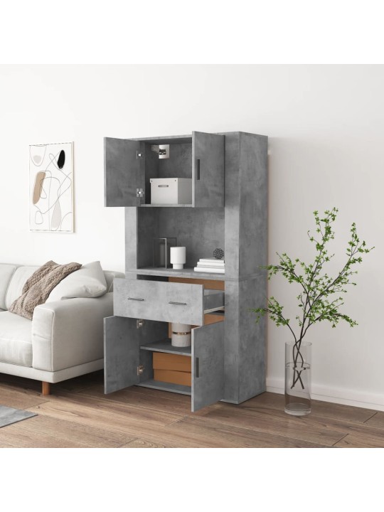 Skříň highboard betonově šedá kompozitní dřevo