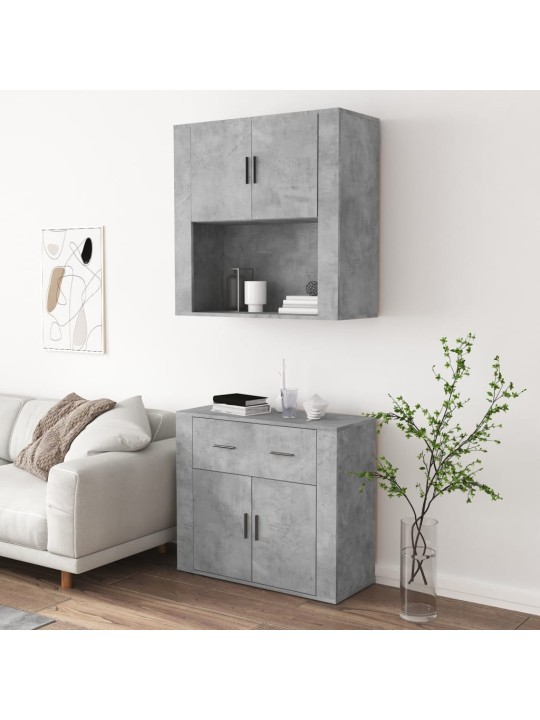 Skříň highboard betonově šedá kompozitní dřevo