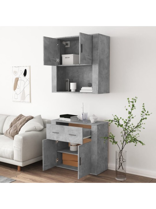 Skříň highboard betonově šedá kompozitní dřevo