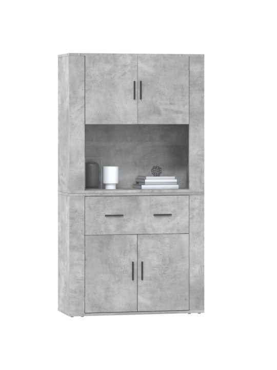 Skříň highboard betonově šedá kompozitní dřevo