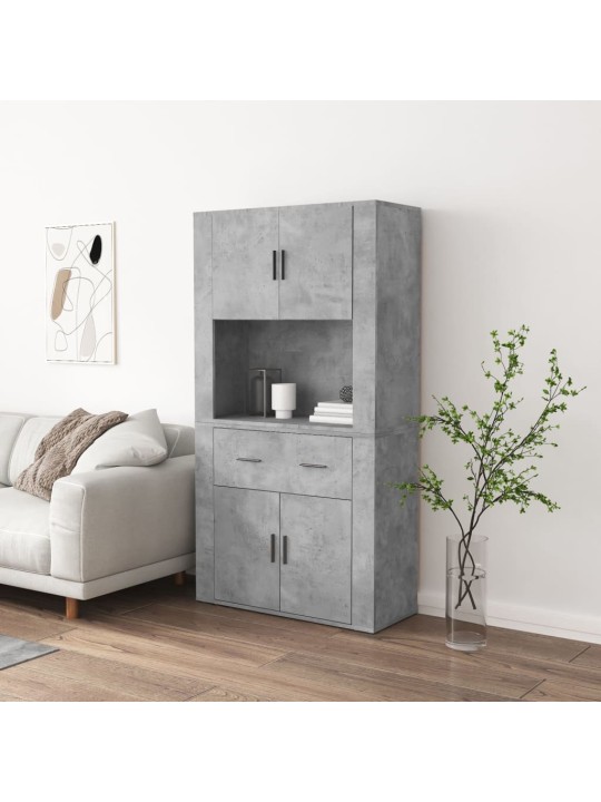 Skříň highboard betonově šedá kompozitní dřevo
