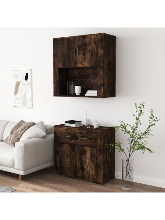 Skříň highboard kouřový dub kompozitní dřevo