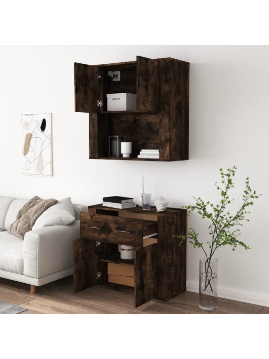 Skříň highboard kouřový dub kompozitní dřevo