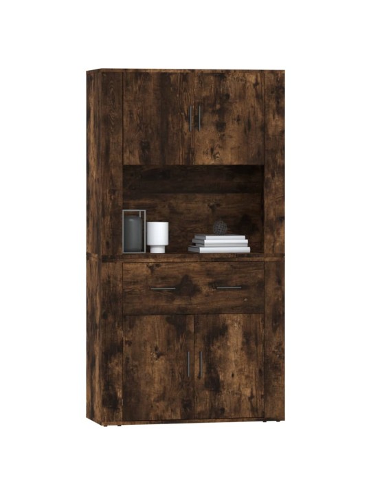 Skříň highboard kouřový dub kompozitní dřevo