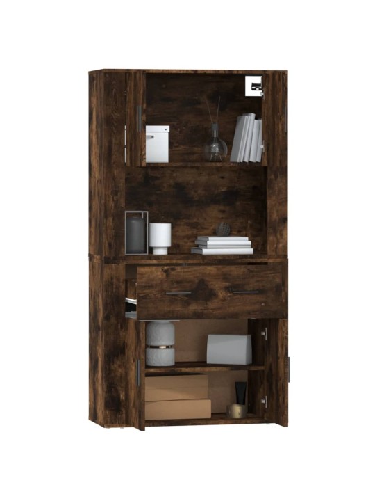 Skříň highboard kouřový dub kompozitní dřevo
