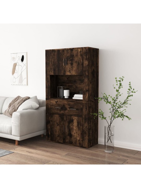 Skříň highboard kouřový dub kompozitní dřevo