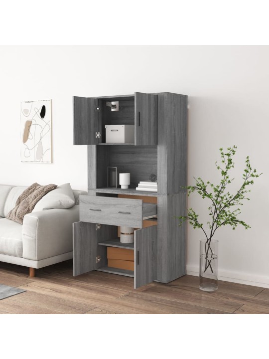 Skříň highboard šedá sonoma kompozitní dřevo