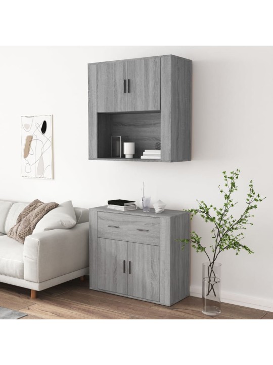 Skříň highboard šedá sonoma kompozitní dřevo