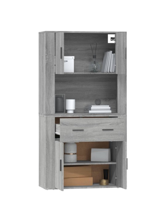 Skříň highboard šedá sonoma kompozitní dřevo