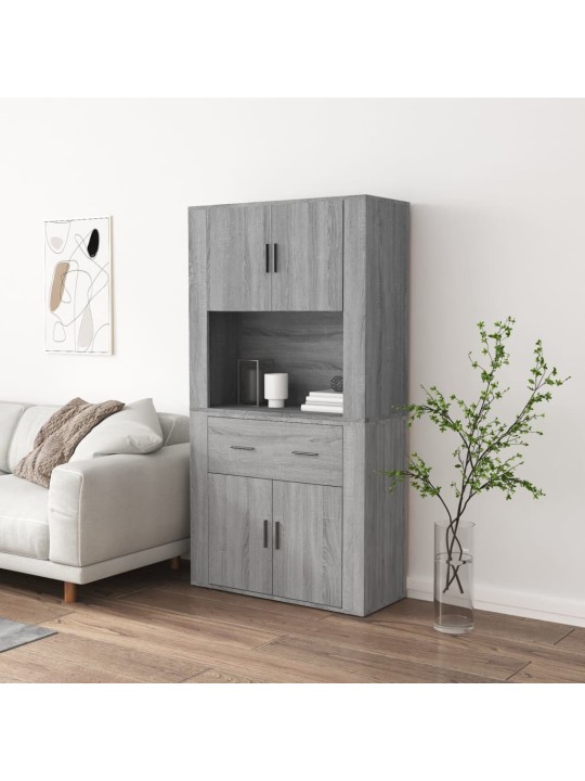 Skříň highboard šedá sonoma kompozitní dřevo