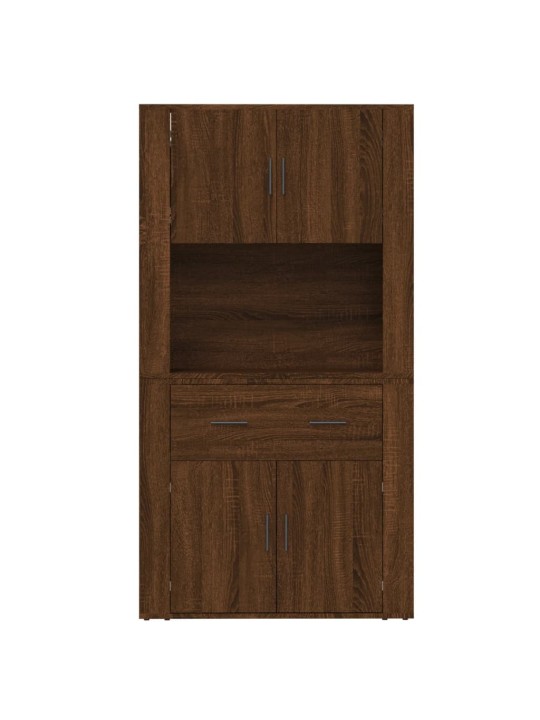 Skříň highboard hnědý dub kompozitní dřevo