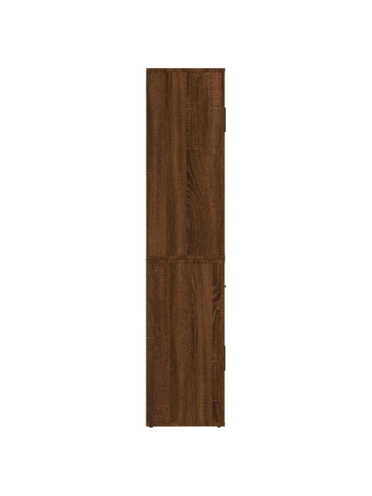 Skříň highboard hnědý dub kompozitní dřevo