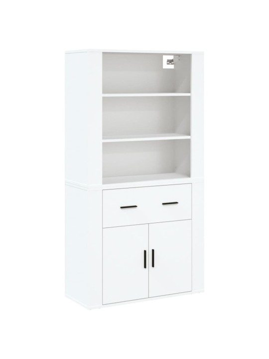 Skříň highboard bílá kompozitní dřevo