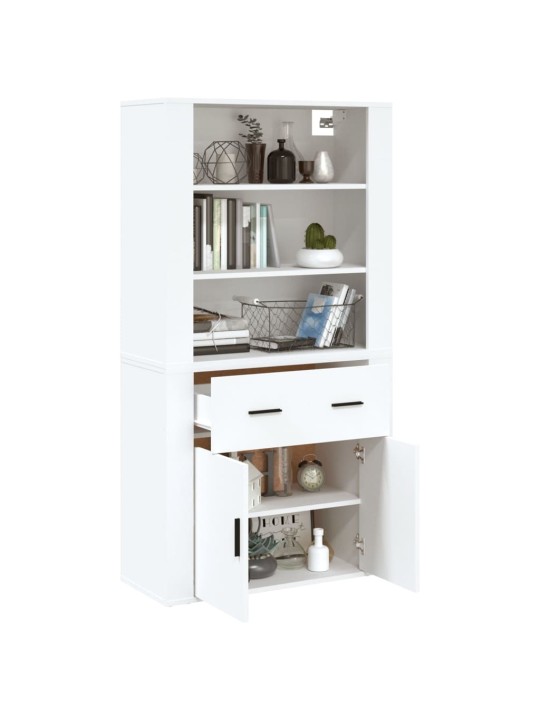 Skříň highboard bílá kompozitní dřevo