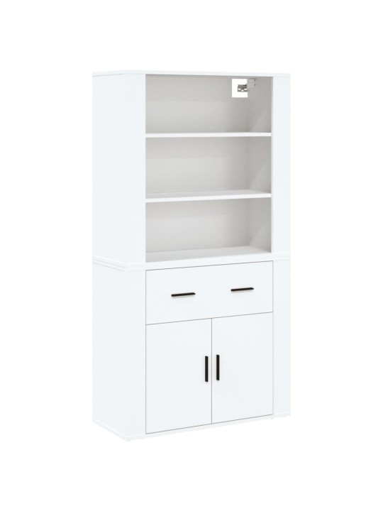Skříň highboard bílá kompozitní dřevo