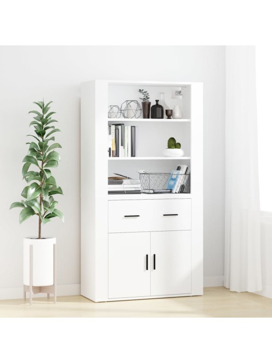 Skříň highboard bílá kompozitní dřevo