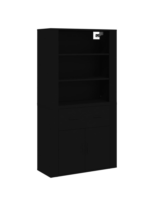 Skříň highboard černá kompozitní dřevo