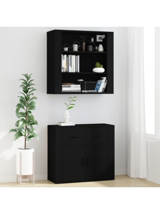 Skříň highboard černá kompozitní dřevo