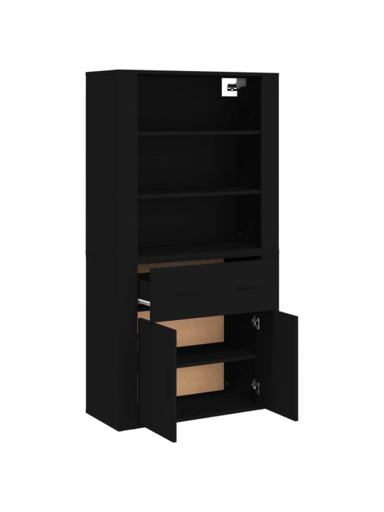 Skříň highboard černá kompozitní dřevo