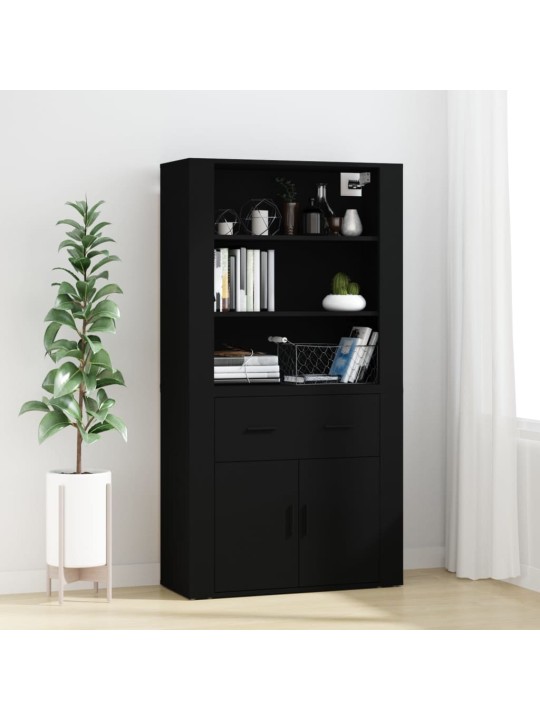 Skříň highboard černá kompozitní dřevo