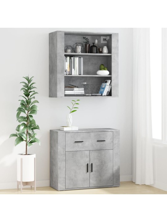 Skříň highboard betonově šedá kompozitní dřevo