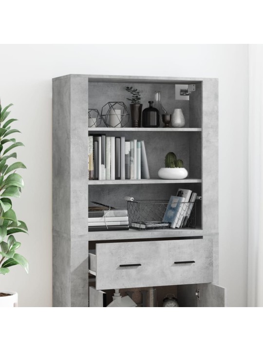 Skříň highboard betonově šedá kompozitní dřevo