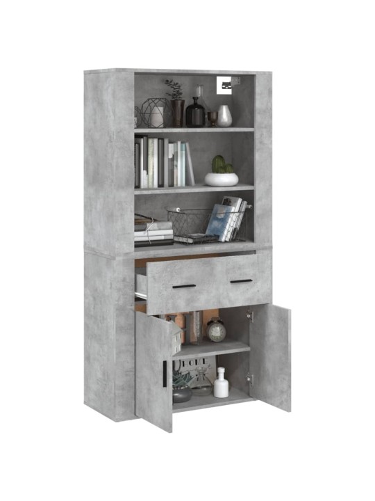 Skříň highboard betonově šedá kompozitní dřevo
