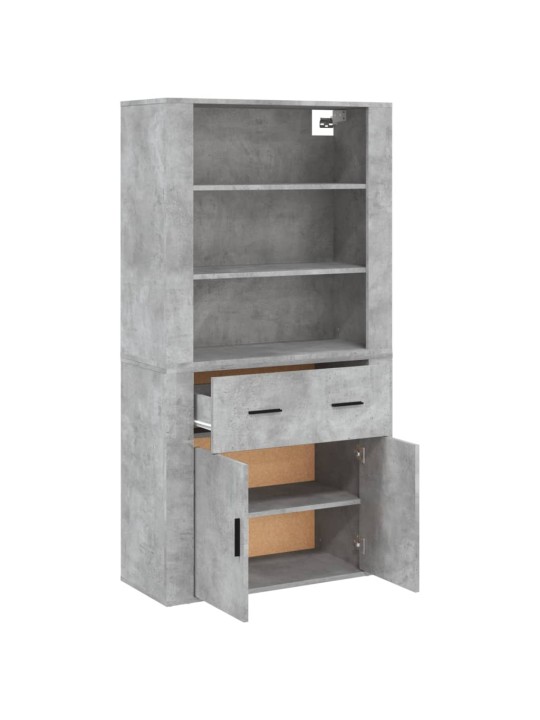 Skříň highboard betonově šedá kompozitní dřevo