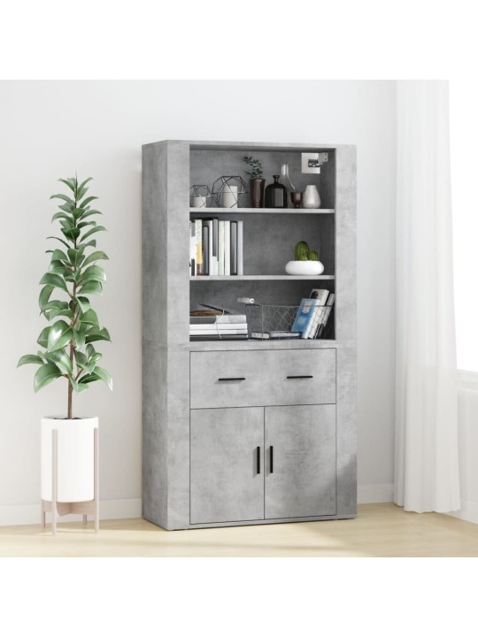 Skříň highboard betonově šedá kompozitní dřevo