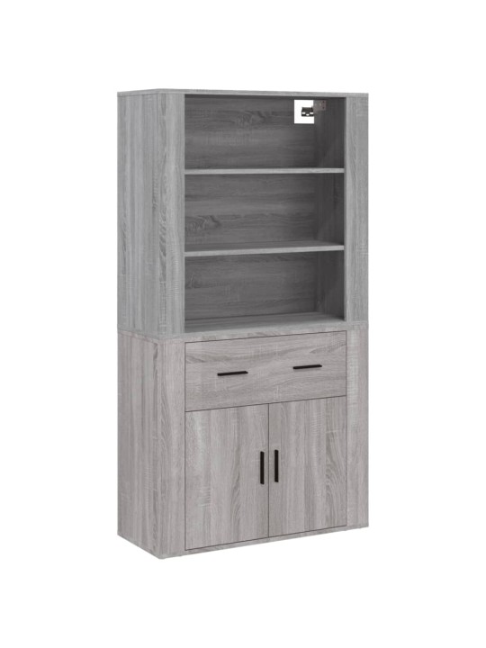 Skříň highboard šedá sonoma kompozitní dřevo