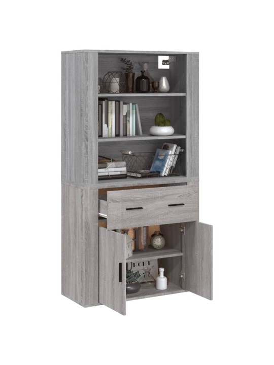 Skříň highboard šedá sonoma kompozitní dřevo