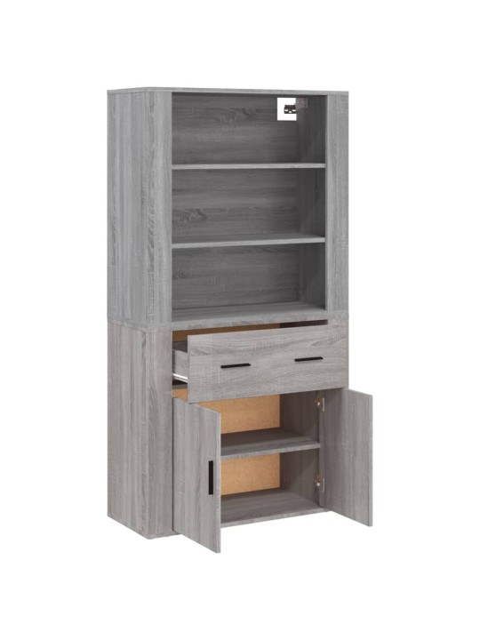 Skříň highboard šedá sonoma kompozitní dřevo