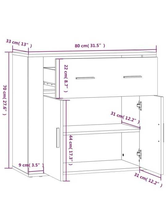 Skříň highboard šedá sonoma kompozitní dřevo