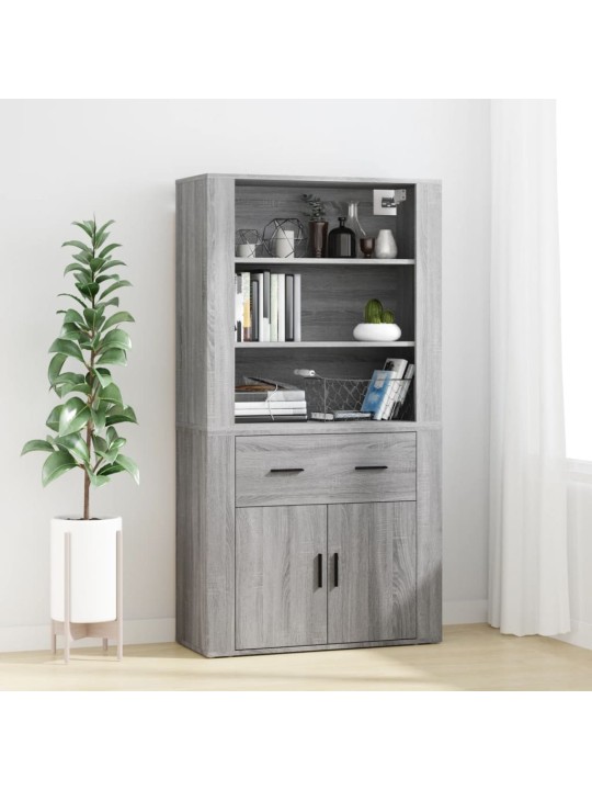 Skříň highboard šedá sonoma kompozitní dřevo