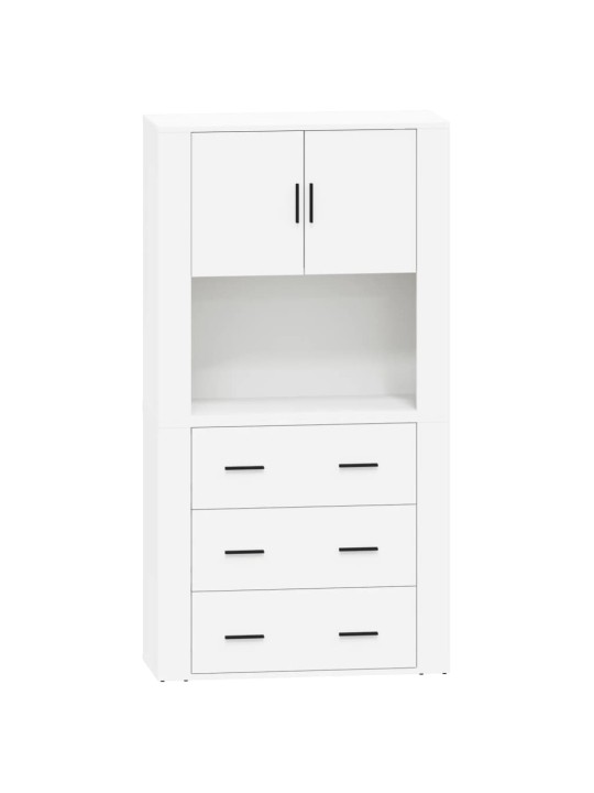 Skříň highboard bílá kompozitní dřevo
