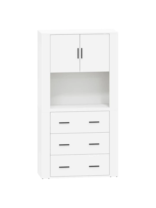 Skříň highboard bílá kompozitní dřevo