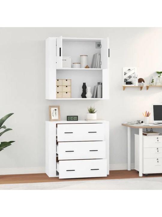 Skříň highboard bílá kompozitní dřevo