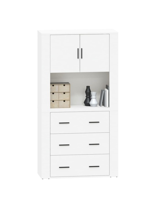 Skříň highboard bílá kompozitní dřevo