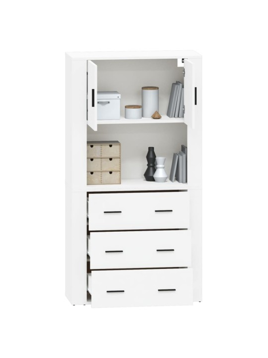 Skříň highboard bílá kompozitní dřevo
