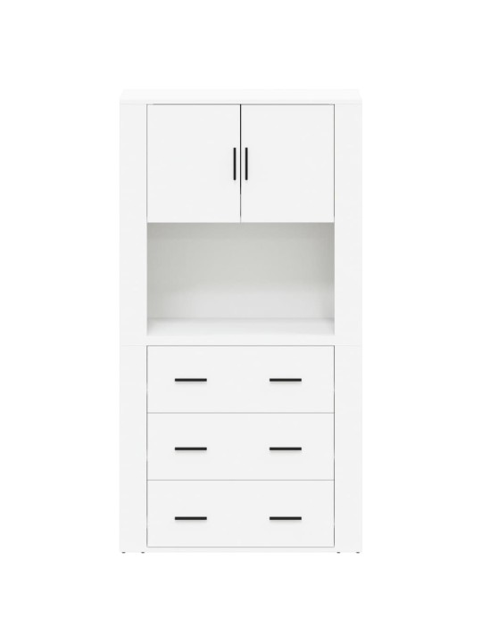 Skříň highboard bílá kompozitní dřevo